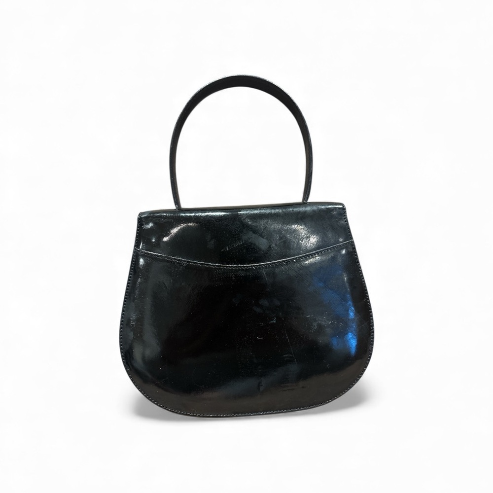 Céline Vintage Patent Leather Top Handle Bag – Black Patent Leather - Picture 4 of 12